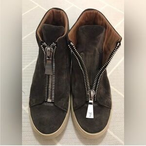 FRYE dark brown suede high top shoes women's size 5.5
